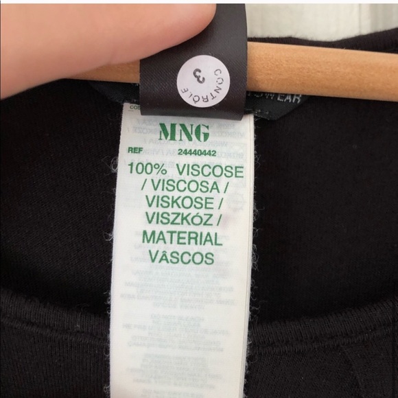 Mango MNG Casual Sportswear Black Jersey Dress S - Picture 5 of 5